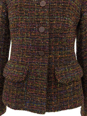 1998 Tweed CC Mark Button Jacket Brown/Multi