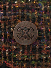 1998 Tweed CC Mark Button Jacket Brown/Multi