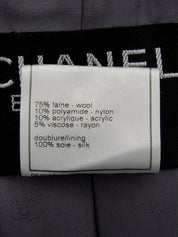 1997年頃製 ツイードCCマークボタンロングジャケット グレー/マルチ