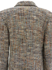 1997年頃製 ツイードCCマークボタンロングジャケット グレー/マルチ