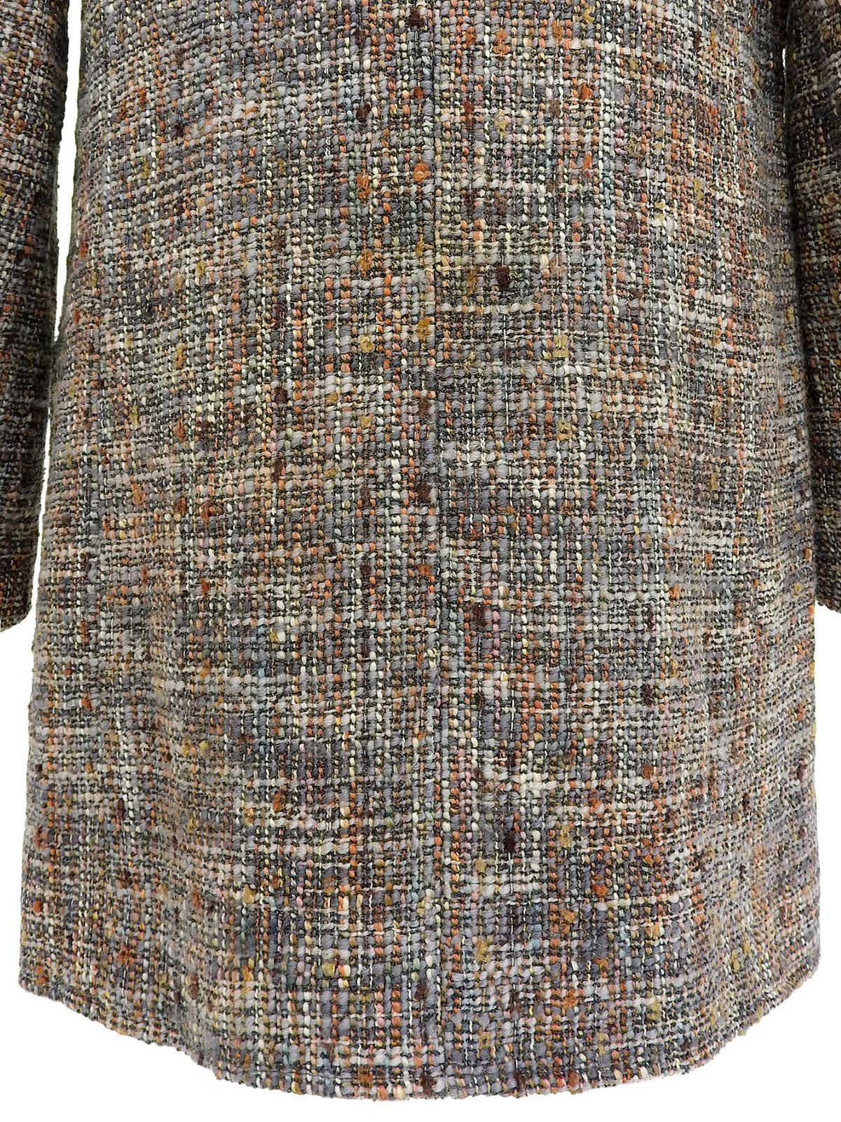 1997年頃製 ツイードCCマークボタンロングジャケット グレー/マルチ