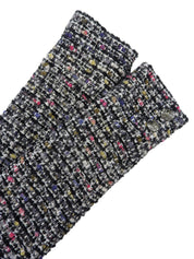 ツイードCCマークボタンジャケット ブラック/ホワイト/マルチ