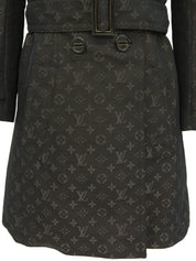 モノグラムパターンショートトレンチコート ダークブラウン