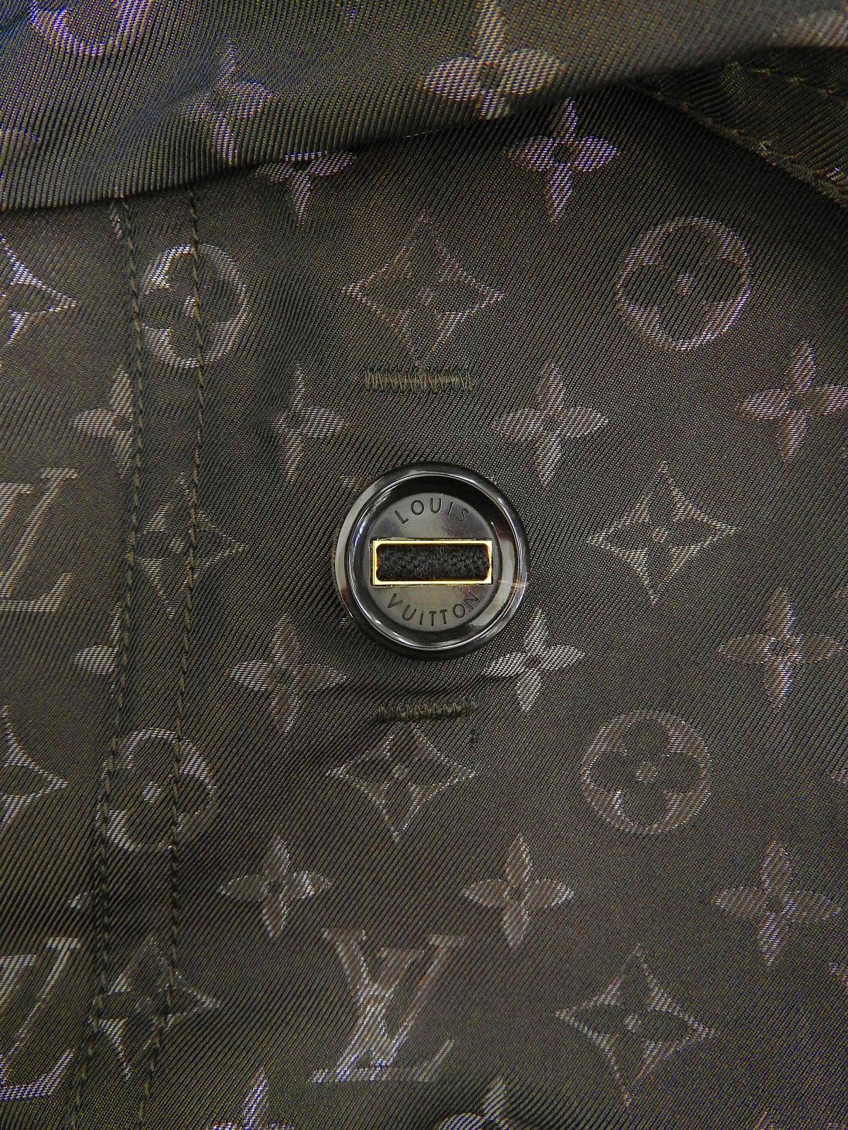 モノグラムパターンショートトレンチコート ダークブラウン