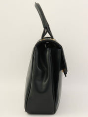 Navy Oval GG Plate Handbag