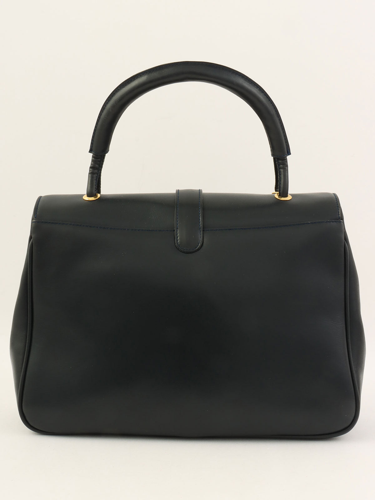 Navy Oval GG Plate Handbag