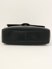 Navy Oval GG Plate Handbag