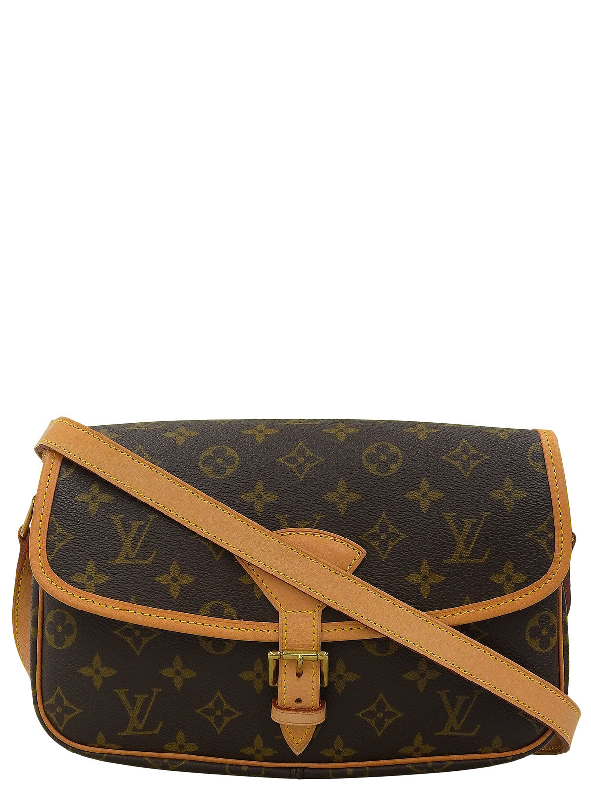 2002年製 キャンバスモノグラムソローニュショルダーバッグ ブラウン