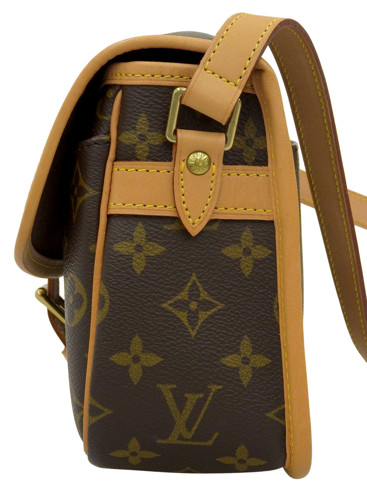 2002年製 キャンバスモノグラムソローニュショルダーバッグ ブラウン