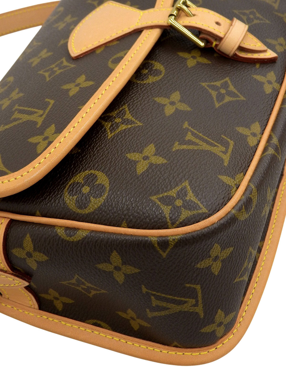 2002年製 キャンバスモノグラムソローニュショルダーバッグ ブラウン