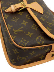 2002年製 キャンバスモノグラムソローニュショルダーバッグ ブラウン