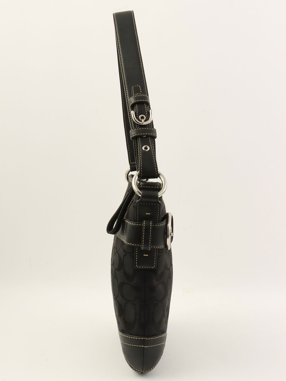 Signature Pattern Shoulder Bag Black