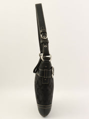 Signature Pattern Shoulder Bag Black