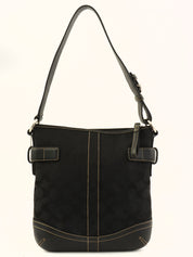 Signature Pattern Shoulder Bag Black