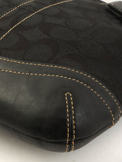 Signature Pattern Shoulder Bag Black