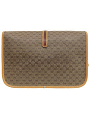 Canvas GG Pattern Sherry Line Flap Shoulder Bag Beige