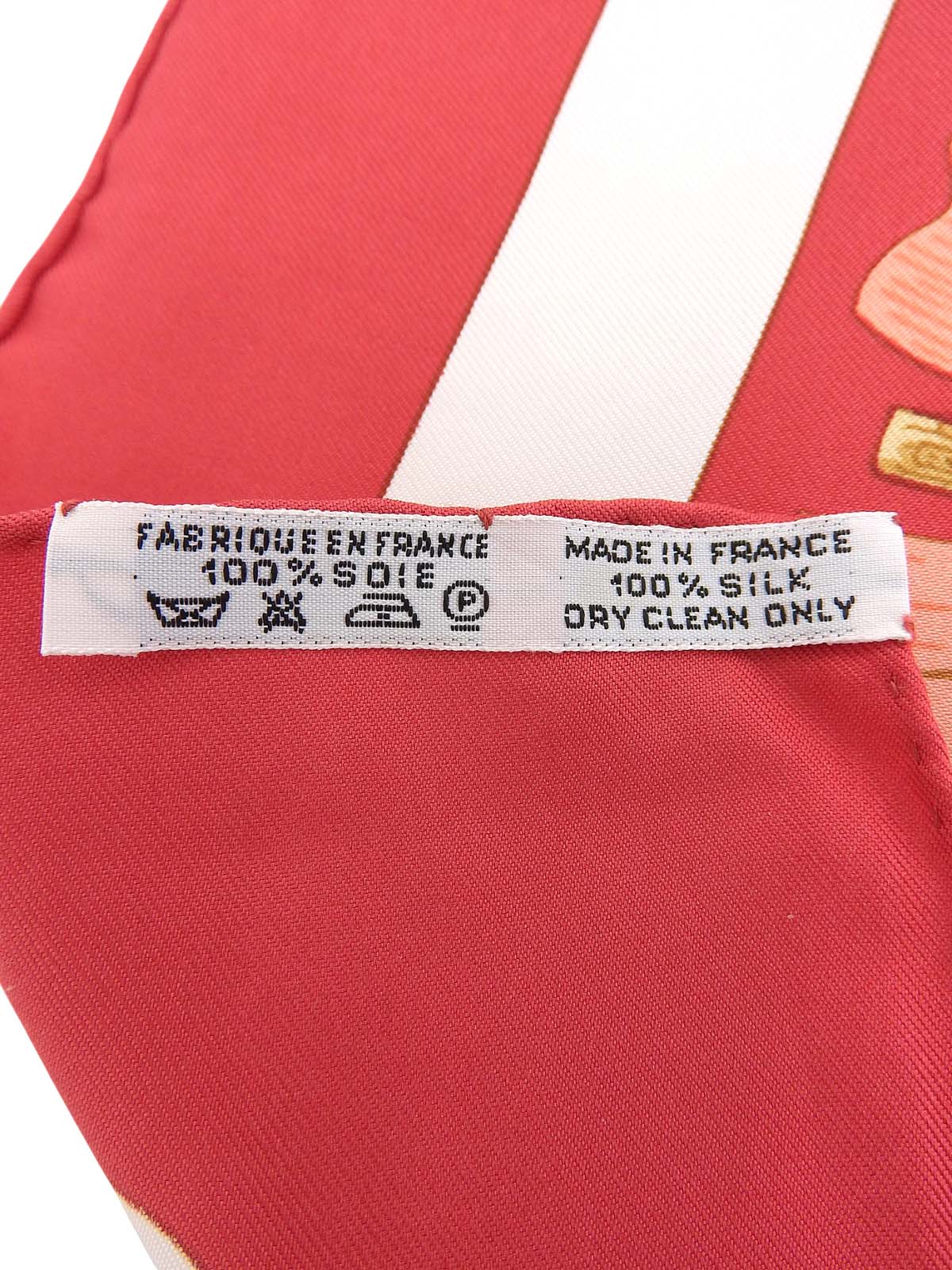 カレ90 Cheval Turcパターンスカーフ レッド/ホワイト/マルチ