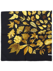 Carré 90 Tourbillon Pattern Scarf Black/Yellow