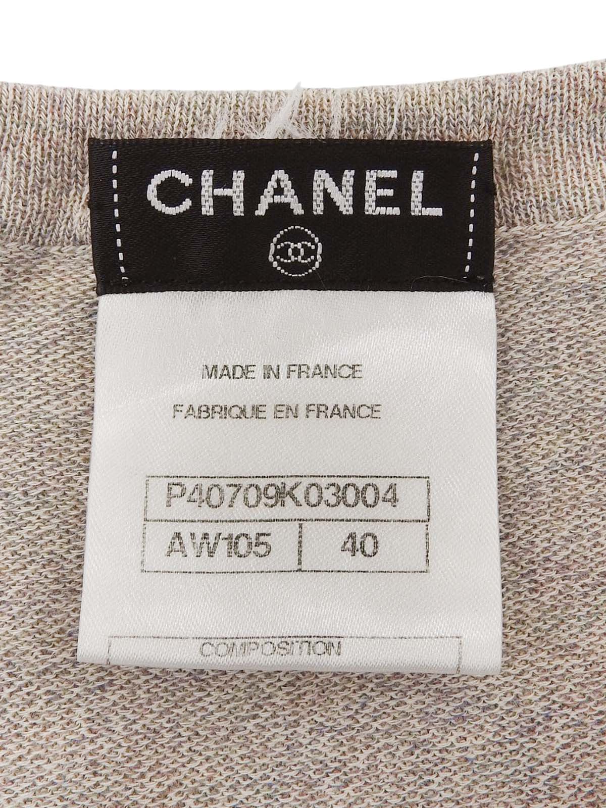 ラインストーントリムデザインCCマークボタンワンピース グレージュ