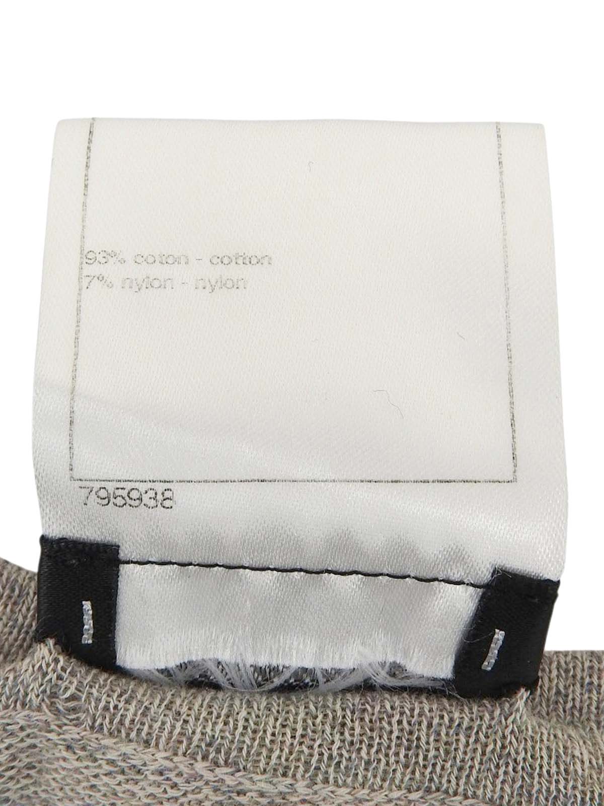 ラインストーントリムデザインCCマークボタンワンピース グレージュ