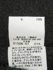 Wool logo embroidered argyle pattern vest in dark gray/gray