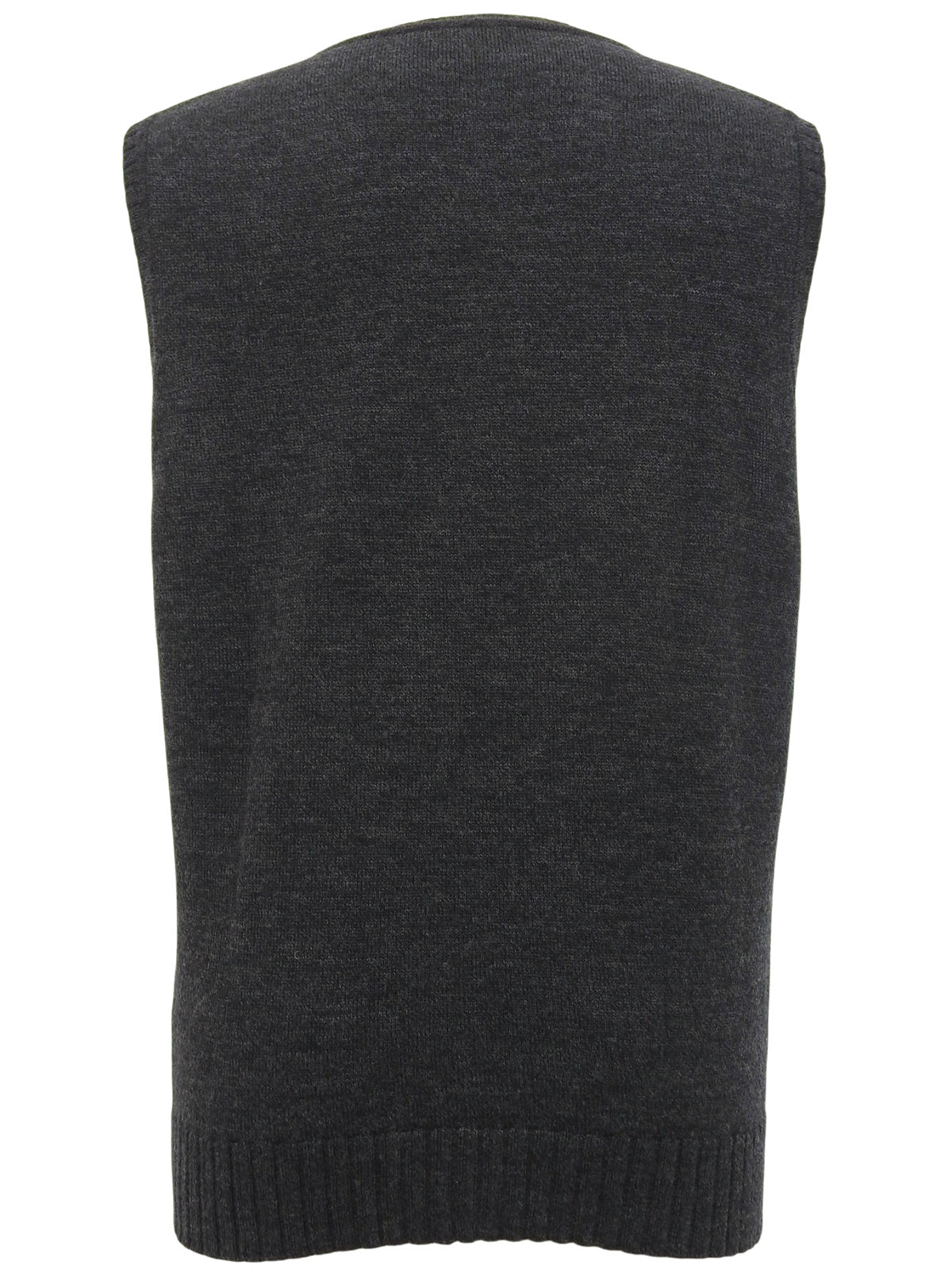 Wool logo embroidered argyle pattern vest in dark gray/gray