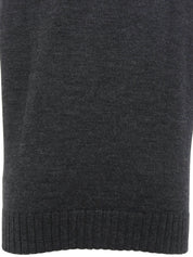 Wool logo embroidered argyle pattern vest in dark gray/gray