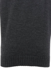 Wool logo embroidered argyle pattern vest in dark gray/gray