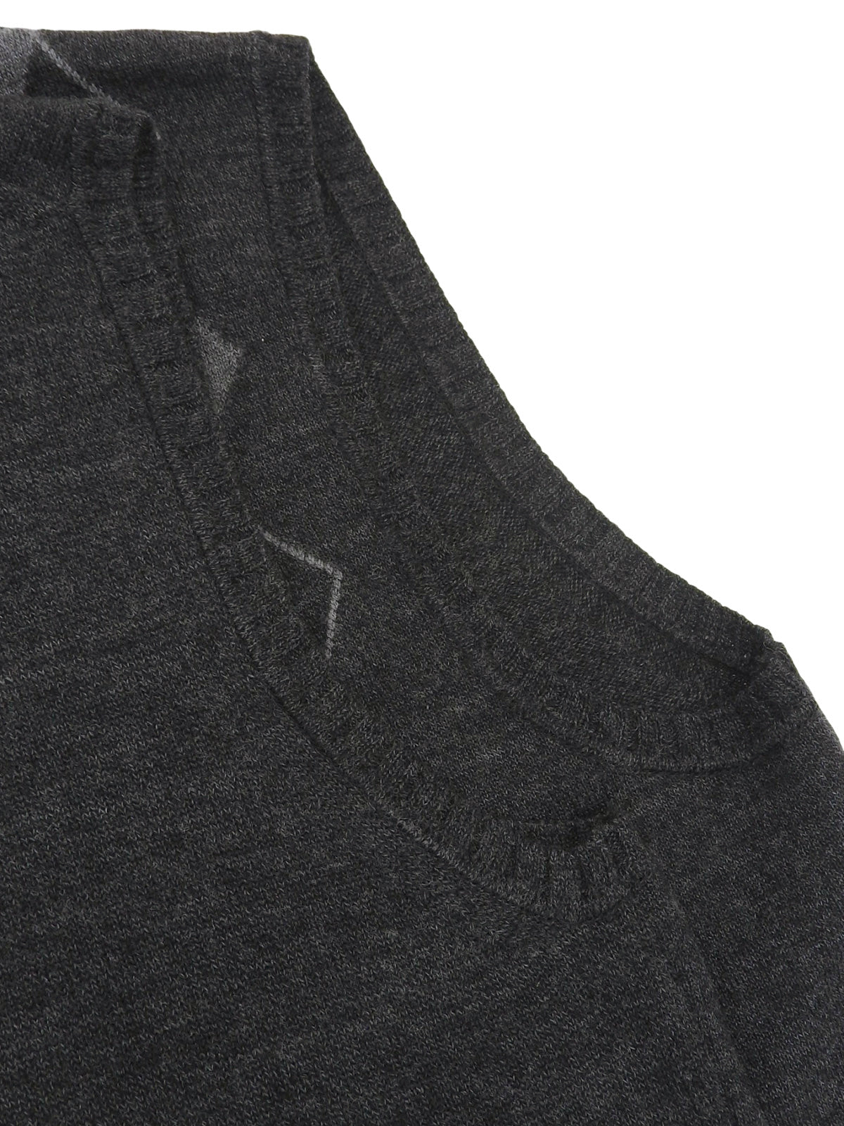 Wool logo embroidered argyle pattern vest in dark gray/gray