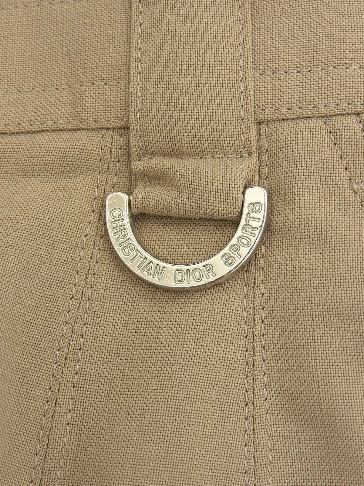 ウールロゴ刺繍キュロットパンツ　ベージュ