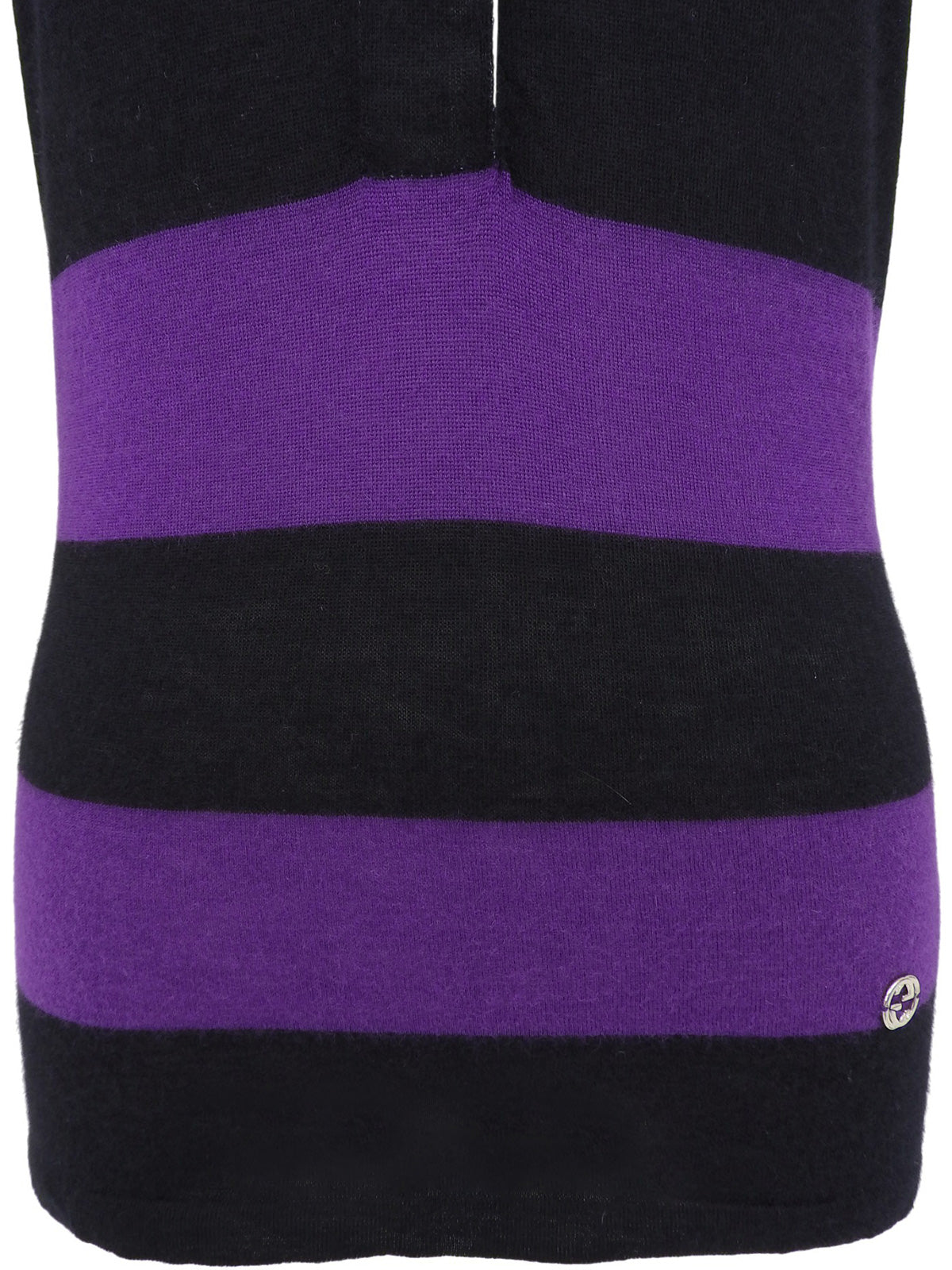 Border Pattern Logo Plate Polo Shirt Purple/Black