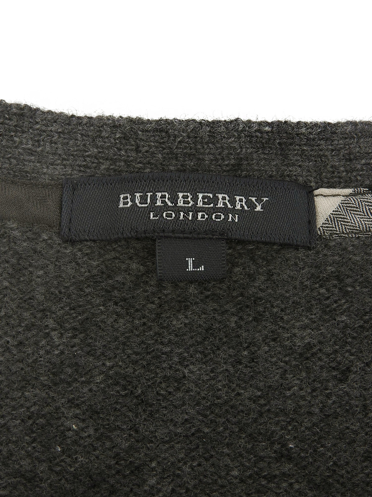 Wool logo embroidered knit vest in grey