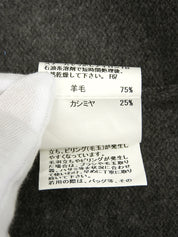 ウールロゴ刺繍ニットベスト　グレー