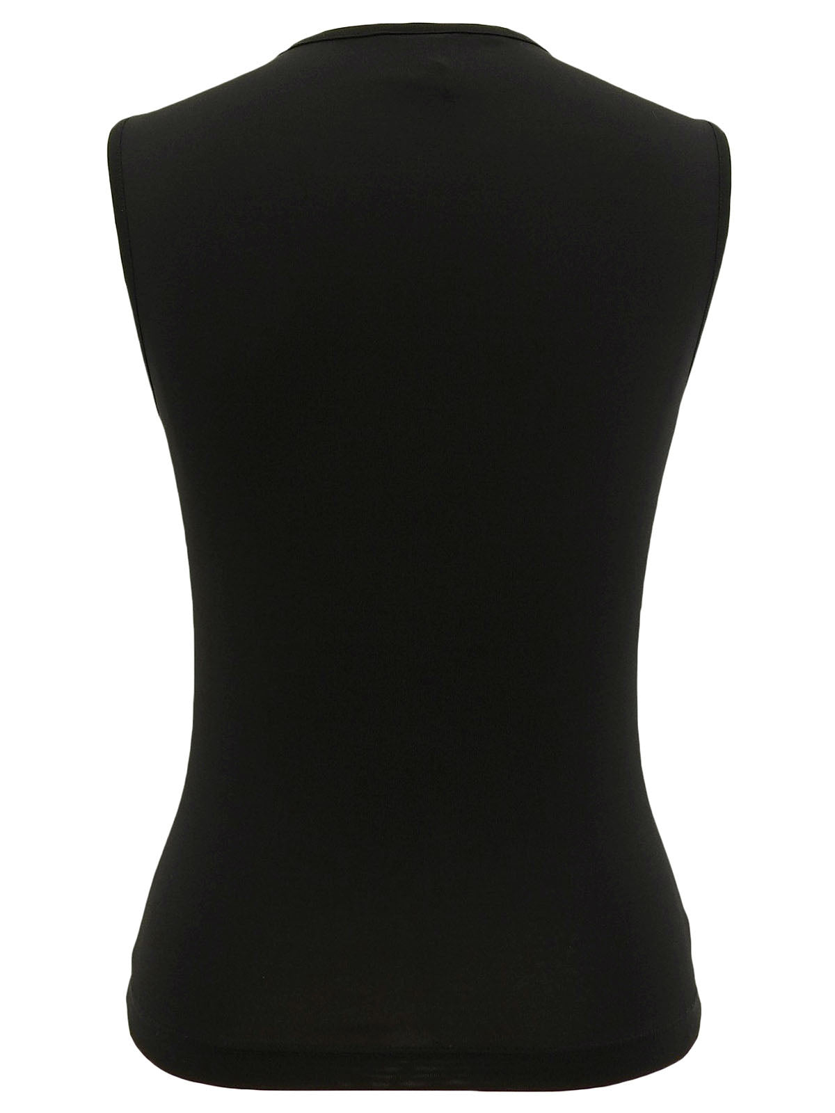 デザイン刺繍ノースリーブトップス ブラック/マルチ