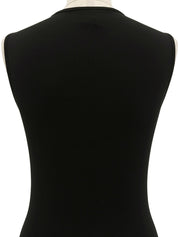 デザイン刺繍ノースリーブトップス ブラック/マルチ