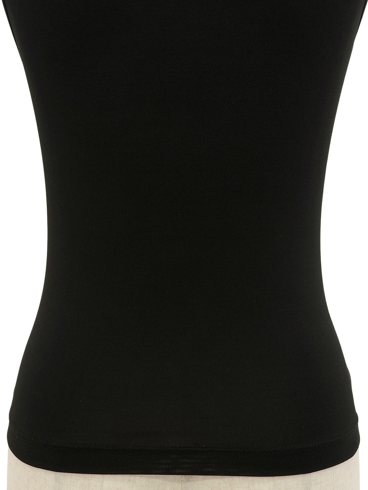 デザイン刺繍ノースリーブトップス ブラック/マルチ