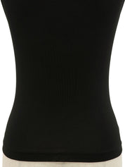 デザイン刺繍ノースリーブトップス ブラック/マルチ