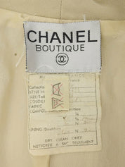 CCマークボタンロングジャケット ベージュ