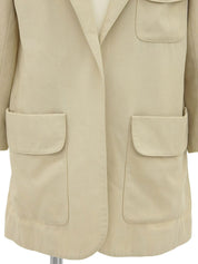 CCマークボタンロングジャケット ベージュ