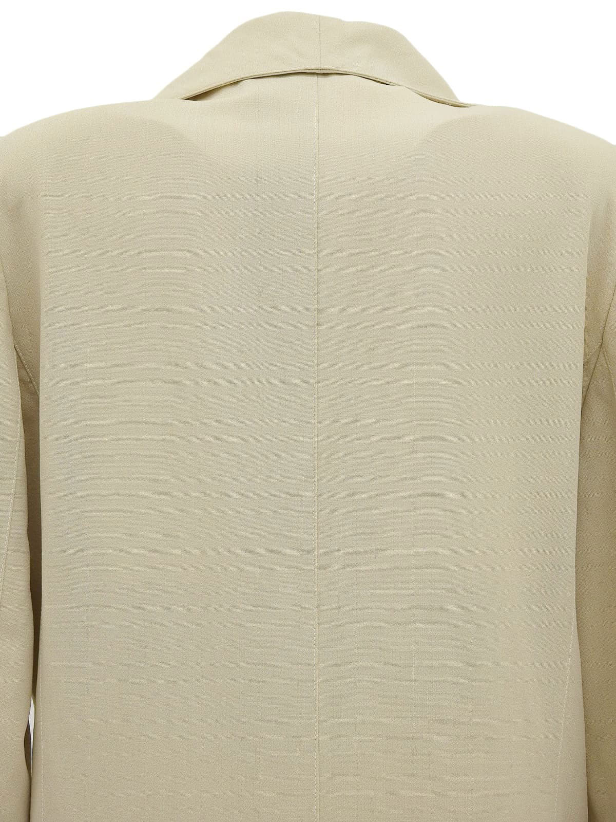 CCマークボタンロングジャケット ベージュ