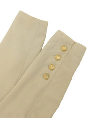 CCマークボタンロングジャケット ベージュ