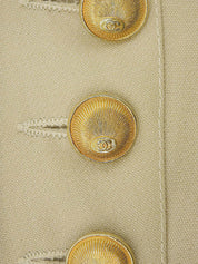 CCマークボタンロングジャケット ベージュ