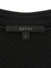 Logo Half Zip-Up Dress in Black