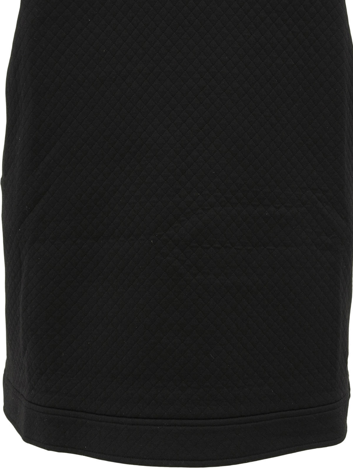 Logo Half Zip-Up Dress in Black