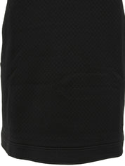 Logo Half Zip-Up Dress in Black