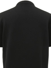 ロゴハーフジップアップワンピース ブラック