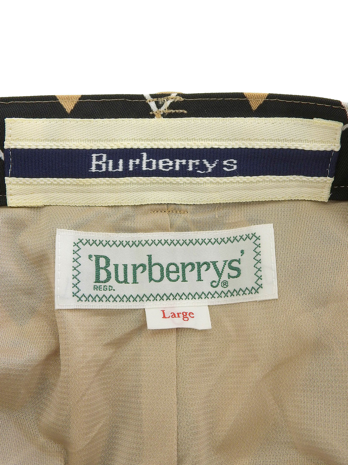 Logo Button Check Pattern Shorts Beige/Black