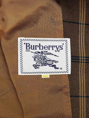 チェックパターンロゴボタンセットアップ ブラウン/マルチ