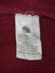 Embroidered Logo V-Neck Sweater in Bordeaux
