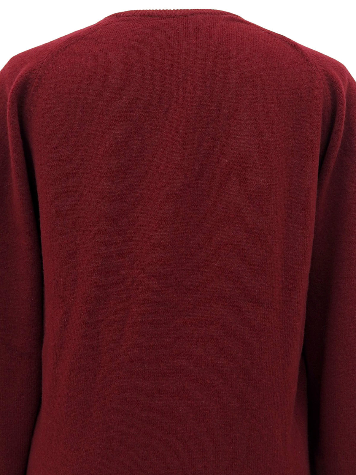 ロゴ刺繍Vネックセーター ボルドー
